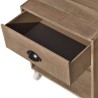 Table de chevet marron bois massif 