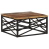 Table basse 68x68x35 cm Bois de récupération massif 
