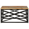Table basse 68x68x35 cm Bois de récupération massif 