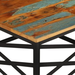 Table basse 68x68x35 cm Bois de récupération massif 