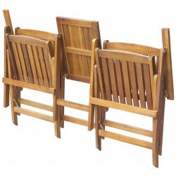 Banc de jardin pliant et table à thé 140cm Bois d'acacia solide 