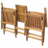 Banc de jardin pliant et table à thé 140cm Bois d'acacia solide 