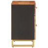 Table de chevet marron et noir 50x33x60 cm bois manguier solide 