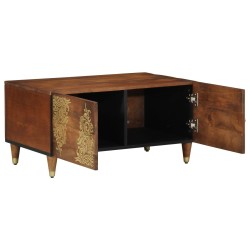 Table basse 80x50x40 cm en bois massif de mangue 