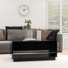 Table basse Noir 102,5x55x44 cm Bois d'ingénierie 