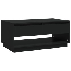 Table basse Noir 102,5x55x44 cm Bois d'ingénierie 