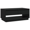 Table basse Noir 102,5x55x44 cm Bois d'ingénierie 