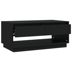 Table basse Noir 102,5x55x44 cm Bois d'ingénierie 