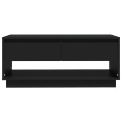 Table basse Noir 102,5x55x44 cm Bois d'ingénierie 
