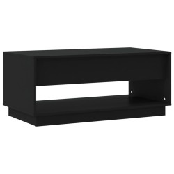 Table basse Noir 102,5x55x44 cm Bois d'ingénierie 