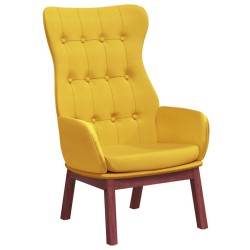 Chaise de relaxation Jaune moutarde Tissu 