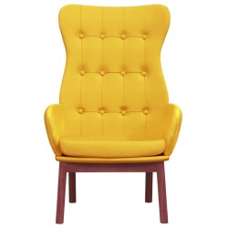 Chaise de relaxation Jaune moutarde Tissu 