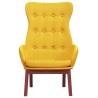Chaise de relaxation Jaune moutarde Tissu 