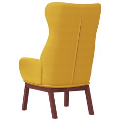 Chaise de relaxation Jaune moutarde Tissu 