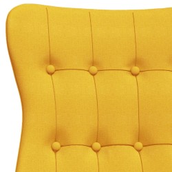 Chaise de relaxation Jaune moutarde Tissu 