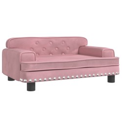 Canapé pour enfants rose 70x45x30 cm velours 