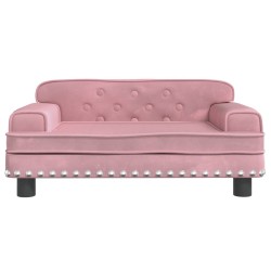 Canapé pour enfants rose 70x45x30 cm velours 