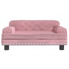 Canapé pour enfants rose 70x45x30 cm velours 