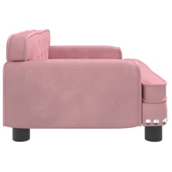 Canapé pour enfants rose 70x45x30 cm velours 
