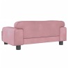 Canapé pour enfants rose 70x45x30 cm velours 