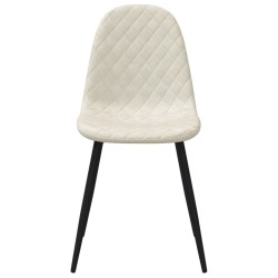 Chaises à manger lot de 2 crème velours 