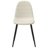 Chaises à manger lot de 2 crème velours 