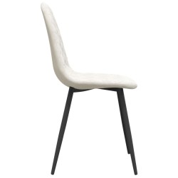 Chaises à manger lot de 2 crème velours 