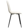 Chaises à manger lot de 2 crème velours 