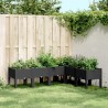 Jardinière avec pieds noir 160x120x42 cm PP 