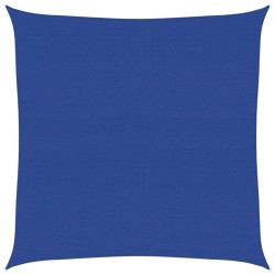 Voile d'ombrage 160 g/m² carré bleu 6x6 m PEHD 
