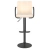 Tabourets de bar lot de 2 crème tissu 