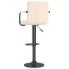 Tabourets de bar lot de 2 crème tissu 