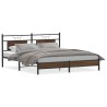 Cadre de lit sans matelas chêne marron 183x213 cm 