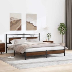 Cadre de lit sans matelas chêne marron 183x213 cm 