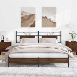 Cadre de lit sans matelas chêne marron 183x213 cm 