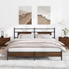 Cadre de lit sans matelas chêne marron 183x213 cm 