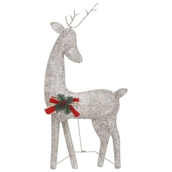 Famille de rennes de Noël 270x7x90 cm Doré Blanc chaud Maille 
