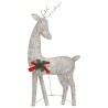 Famille de rennes de Noël 270x7x90 cm Doré Blanc chaud Maille 