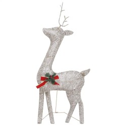 Famille de rennes de Noël 270x7x90 cm Doré Blanc chaud Maille 