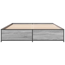 Cadre de lit sans matelas sonoma gris 135x190 cm 