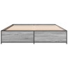 Cadre de lit sans matelas sonoma gris 135x190 cm 