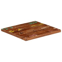 Dessus de table 60x60x3,8 cm carré bois massif de récupération 