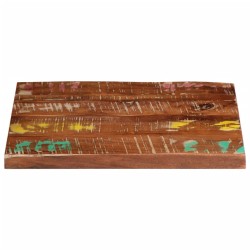 Dessus de table 60x60x3,8 cm carré bois massif de récupération 
