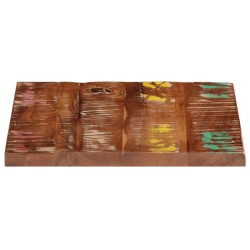 Dessus de table 60x60x3,8 cm carré bois massif de récupération 