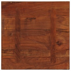 Dessus de table 60x60x3,8 cm carré bois massif de récupération 