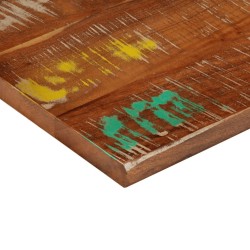 Dessus de table 60x60x3,8 cm carré bois massif de récupération 