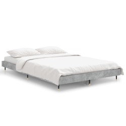 Cadre de lit sans matelas gris béton 120x190 cm 