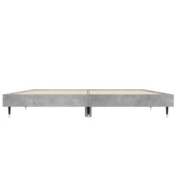 Cadre de lit sans matelas gris béton 120x190 cm 