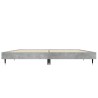 Cadre de lit sans matelas gris béton 120x190 cm 
