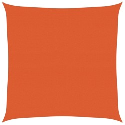 Voile d'ombrage 160 g/m² carré orange 6x6 m PEHD 